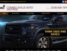 Tablet Screenshot of connellsvilleautosalvage.com
